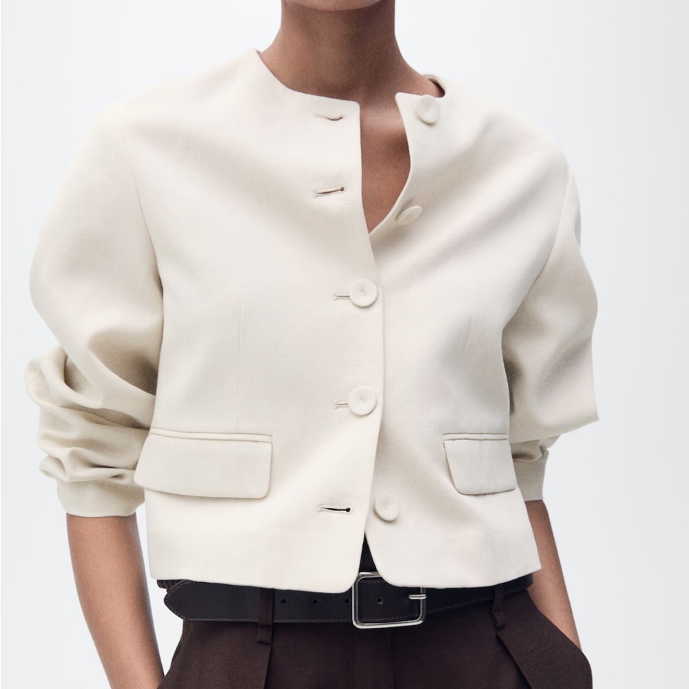 Mango Cream Women's Blazer - Picture 2 of 10